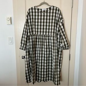 Green & white gingham Red Sky one size dress